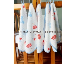 3 khăn lau mặt trẻ em Vietmat sợi tre
