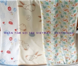 Khăn tắm trẻ em Vietmat sợi tre organic