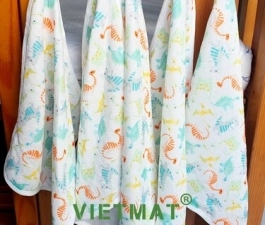 5 khăn sữa trẻ em Vietmat sợi tre