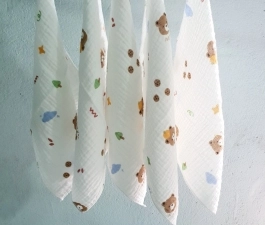 Set 5 khăn sữa TILO vải muslin 100% cotton